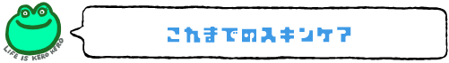 これまでのスキンケア
