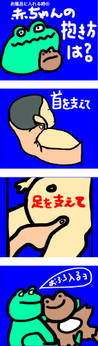 お風呂に入れる時の赤ちゃんの抱き方